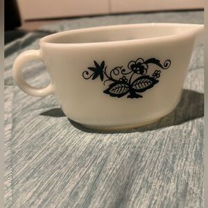 Vintage Old Town Blue Pyrex Creamer